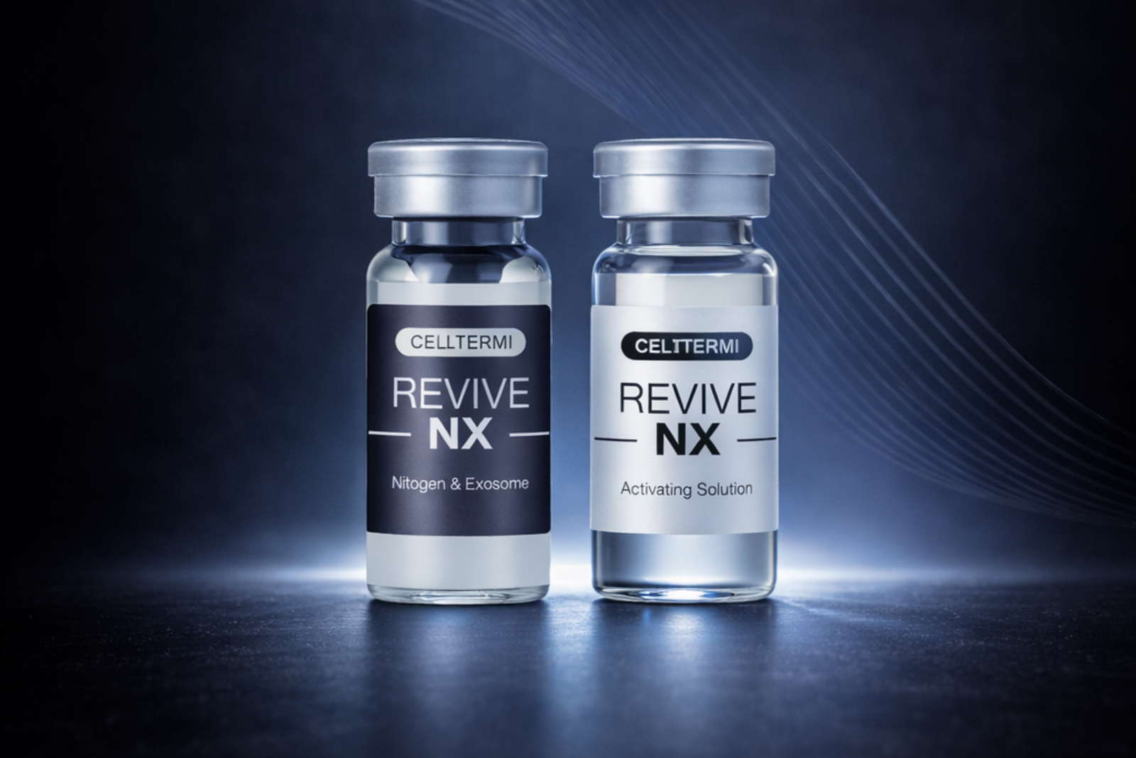 Boîte du skinbooster Dorothy présentée sur fond bleu aquatique, illustrant l’hydratation, l’éclat et la revitalisation cutanée grâce à l’acide hyaluronique non réticulé.